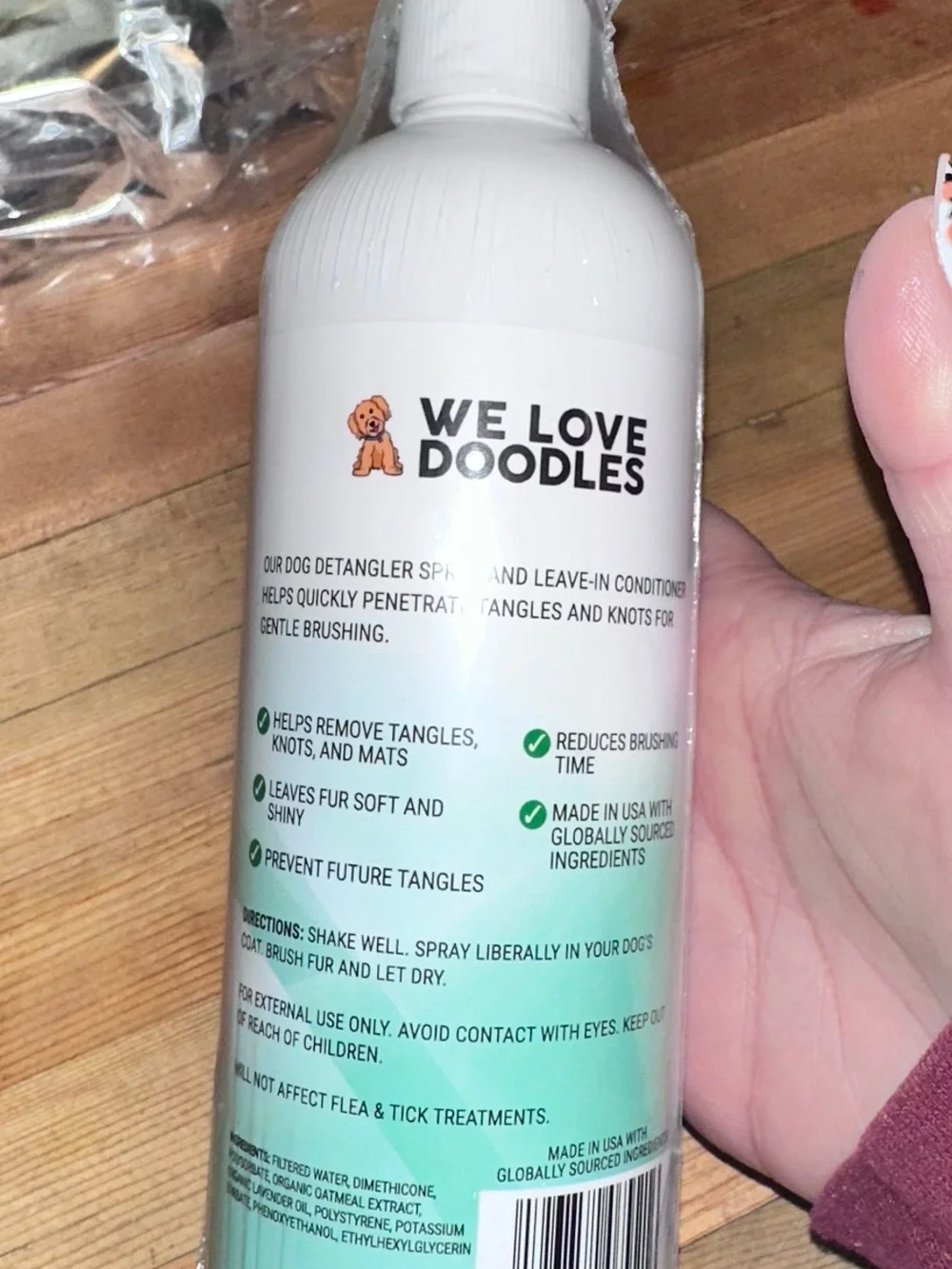New Lavender scented doodles Dog Detangler Leave-In Conditioner spray